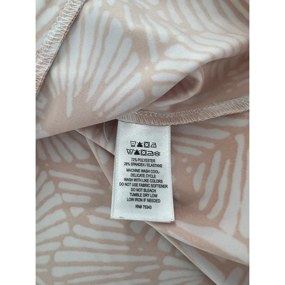 Tommy Bahama Golf Tennis Full Zip Jacket Orange White Shell Print Womens Active